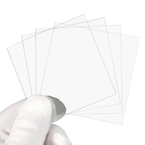 PATIKIL 70x70mm Glass Streak Plate, 6pcs Lab Glass Slides Microscope Glass Slides Optical Optically Clear Glass Slides Smooth Edges High Transparency Transparent Uniform Thickness - size: 70x70mm