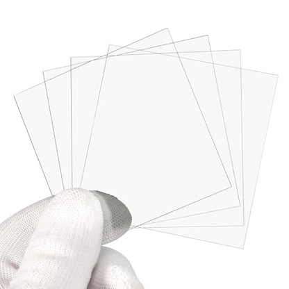 PATIKIL 70x70mm Glass Streak Plate, 6pcs Lab Glass Slides Microscope Glass Slides Optical Optically Clear Glass Slides Smooth Edges High Transparency Transparent Uniform Thickness - size: 70x70mm