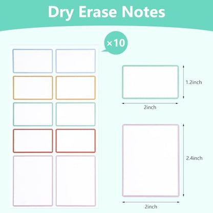 Dry Erase Sticker Labels 60Pcs Reusable Dry Erase Notes Storage Bins Labels