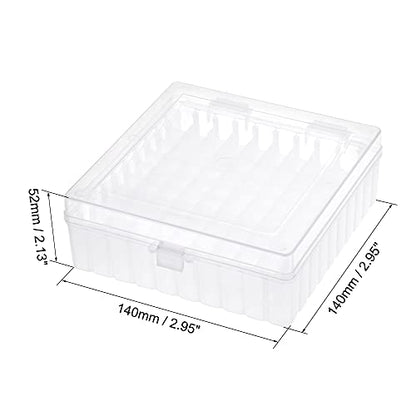 uxcell Centrifuge Tube Freezer Storage Box 100 Places Waterproof Polypropylene Lockable Cryogenic Holder Rack for 1.5/1.8/2ml Microcentrifuge Tubes Vials Samples, White - color: White