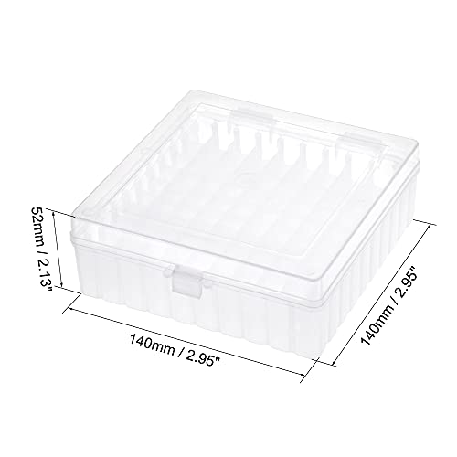 uxcell Centrifuge Tube Freezer Storage Box 100 Places Waterproof Polypropylene Lockable Cryogenic Holder Rack for 1.5/1.8/2ml Microcentrifuge Tubes Vials Samples, White - color: White