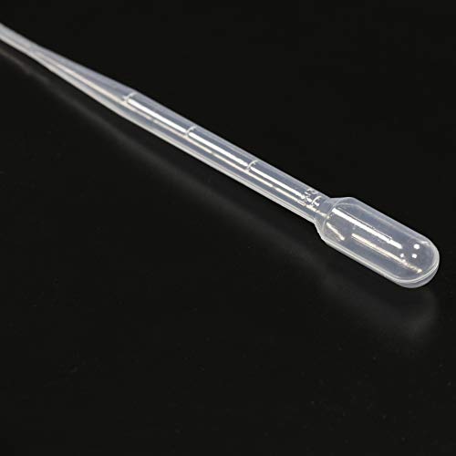 ULAB 100 Pcs Sterile Transfer Pipettes, Individual Peel-Pack, Vol. 5ml, 2ml Graduation Interval, 155mm Long, Low-Density Polyethylene Material, UTP1013 - style: Vol.5ml, 100pcs, Individual Peel-Pack