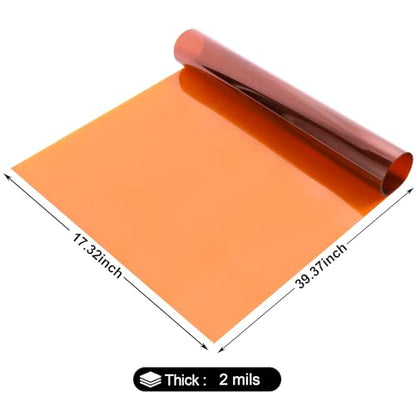Polyimide Film, No Adhesive, High Temp Resistant, 39.3x17.3 Inch, 2/4/7.9 Mil, for Electronic Insulating and 3D Printing (39.37" x17.32x2 mils) - size: 39.37"x17.32"x2 mils