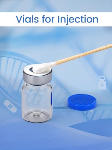ZWCP 5ml Glass Vials for Injections, Self-Healing Injection Port, Empty Vials for Injections with Sealed Cap (10 Pack) - size: 5ml