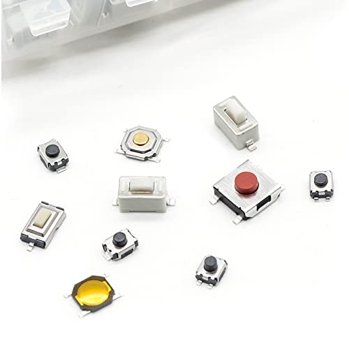 QTETAK 200 Pcs 10 Value Micro Momentary Tactile Push Button Switch Tact Assortment Kit - style: 200 Pcs 10 Value