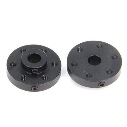 2PCS Black Rigid Flange Shaft Coupling,Universal Aluminum MOUNTING HUB for 6mm Shaft Pair with M3 Thread - style: 6mm-Black