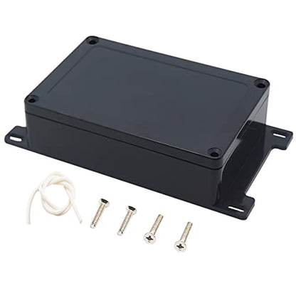Junction Box, Zulkit Project Box Waterproof Dustproof IP65 ABS Universal Electrical Boxes Enclosure with Fixed Ear Black 5.91 x 3.94 x 1.73 inch (150 x 100 x 44 mm)(Pack of 1) - size: 5.91" x 3.94" x 1.73"(Pack of 1)