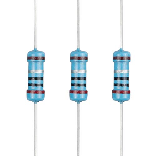 100pcs 2 ohm Resistor 1/2w ±1% Tolerance Metal Film Fixed Resistor - size: [E5P001] 2 ohm