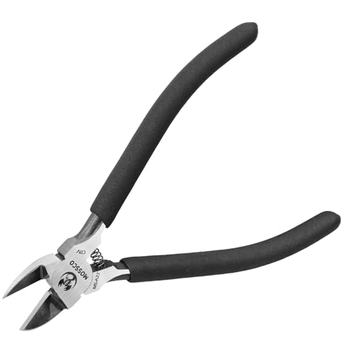 6 Inch Wire Cutters, Precision Flush Cutters with CR-V Steel, Ultra Sharp Side Cutting Pliers with Spring-Loaded Non-Slip Handles, Ideal for Jewelry Making, Crafting and Electrical Work