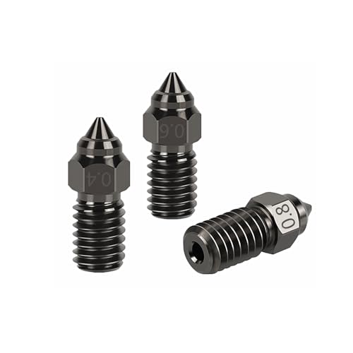 3 Pcs High-Speed Printing Hardened Steel Nozzle for Ender 3 V3 SE, Ender 5 3D Printer (Mix-3pcs) - size: Mix-3pcs