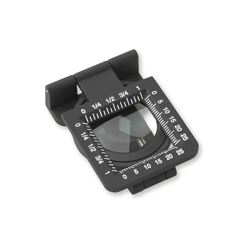Carson Metal LinenTest 5x30mm Folding Loupe Magnifier with Measurements - style: Metal Folding Loupe