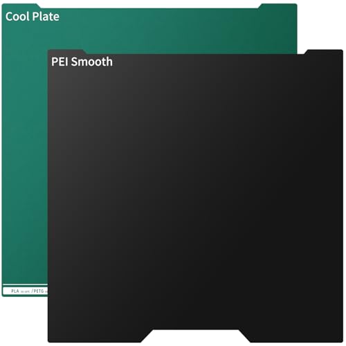 Upgraded Thicker H2C A2L Cold Plate & PEI Build Plate for Bambu lab H2C Combo, 335x346.5mm Double Sided Textured Low-Temp Cool Platform+Smooth Import PEI Sheet Spring Steel Removable Printed Bed. - size: 335x346.5mm