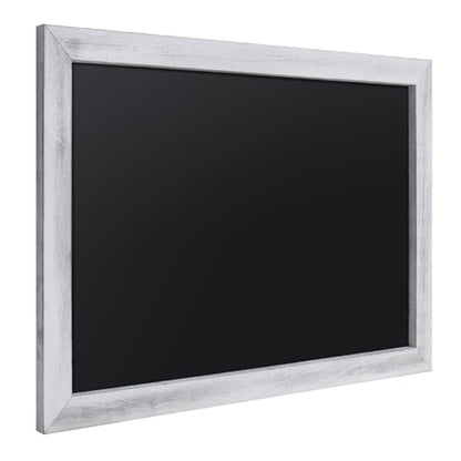 SELEAD Magnetic Chalkboard Words Sign - 20" x 30", White Solid Wood Frame - color: Rustic White, size: 20"W x 30"H