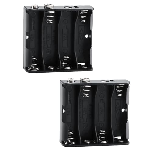 4 x AA Battery Holder with Standard snap Connector, Part # BH341 (2 Pack) - size: 2 PACK