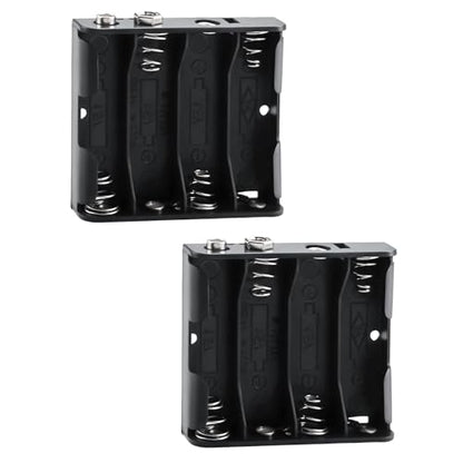 4 x AA Battery Holder with Standard snap Connector, Part # BH341 (2 Pack) - size: 2 PACK