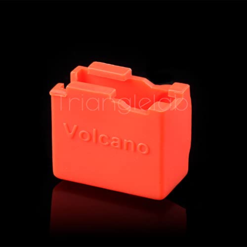2-Pack High Precision 3D Printer Heater Block Silicone Cover Thermal Protection Silicone Socks Pro Compatible with Volcano Hotend Heater Block PT100 3mm Cartridge Type (Silicone Socks)