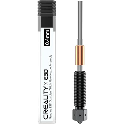 Creality K1C/K1 SE E3D Nozzle 0.4mm, Official E3D Obxidian High Flow Nozzle, Upgrade 3D Printer Hotend Hardened Steel High Speed Nozzle for Creality K2 SE/Ender 3 V3 SE KE/K1/K1 Max 3D Printers 1PCS - size: 0.4mm E3D