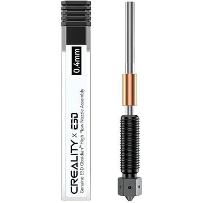Creality K1C/K1 SE E3D Nozzle 0.4mm, Official E3D Obxidian High Flow Nozzle, Upgrade 3D Printer Hotend Hardened Steel High Speed Nozzle for Creality K2 SE/Ender 3 V3 SE KE/K1/K1 Max 3D Printers 1PCS - size: 0.4mm E3D