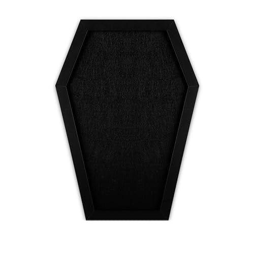Coffin Felt Bulletin Board, Gothic Decor Bulletin Board for Table Top or Wall, Coffin Message Board with Push Pins, Gothic Decor for Home, Office, Bistro and School