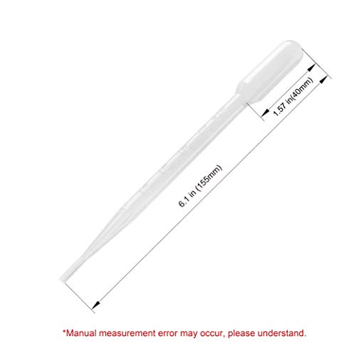 ULAB 500 Pcs Transfer Pipette, Vol. 7ml, 0.5ml Graduation, 155mm Long, Low-Density Polyethylene Material, UTP1001 - style: Vol. 7ml, 500pcs, Packed in box