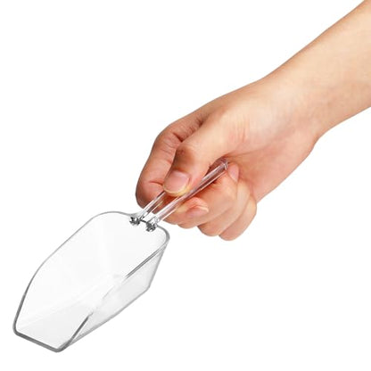 Hestya 4 Pcs Multi Purpose Clear Plastic Scoops for Candy Buffet, 6.69 Inch