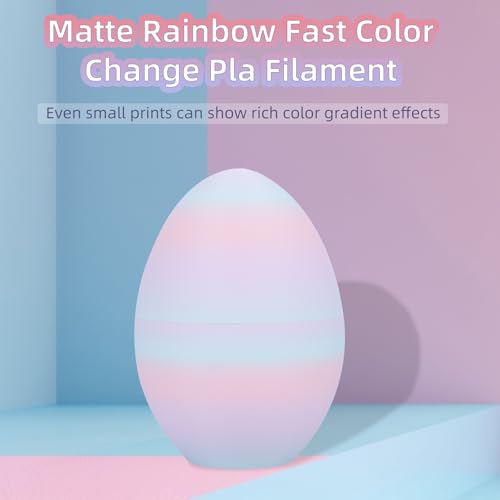 3DHoJor Matte Rainbow 3D Printer PLA Filament 1.75mm +/- 0.03 Multicolor Change Filament 1 KG(2.2lbs) Spool Fit Most FDM Printer-Pink Purple Green - color: Matterainbow: Pink Purple Green