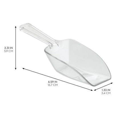 iDesign Large Plastic Scoop Measuring Cups – Set of 4, Pet Food, Coffee Grounds, Versatile Scoop, 2.25" x 1.25" x 6.5", 1/3 Cup, Clear - color: Clear, size: One Size