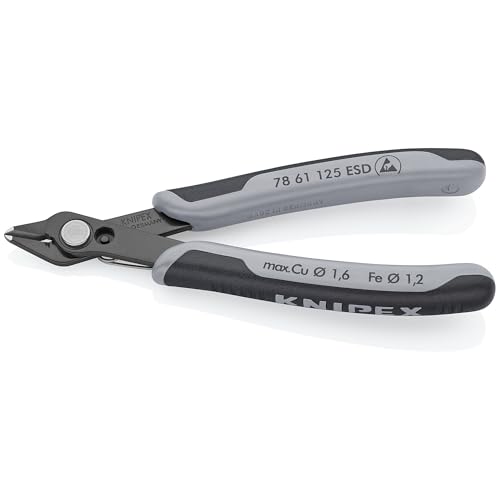 KNIPEX Tools - Electronics Super Knips, ESD (7861125ESD), 5-Inch - size: 5-Inch