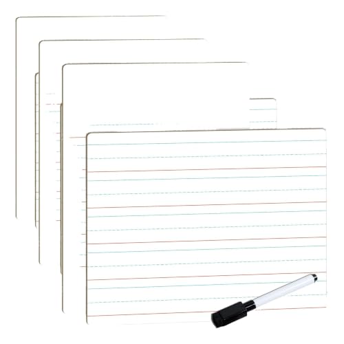 Dry Erase Lined Whiteboard for Kids, White Board with Lines for Writing, Handwriting Practice Board for School and Homeschool Supplies (Pack of 3) - size: 11"W x 8.5"H (Pack of 3)