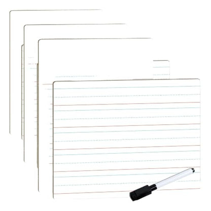 Dry Erase Lined Whiteboard for Kids, White Board with Lines for Writing, Handwriting Practice Board for School and Homeschool Supplies (Pack of 3) - size: 11"W x 8.5"H (Pack of 3)