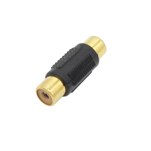 Exgoofit RCA Adapter - 6pcs Female to Female & Male to Male Gold Plated Couplers for Phono, Speaker, Amplifier & RCA Cable Extension