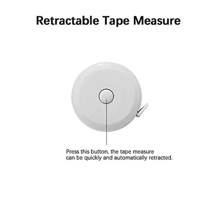 3 Pack Tape Measures Retractable Measuring Tape for Body, 60-Inch 1.5 Meter Dual Sided Flexible Ruler for Medical Craft Fabric Cloth Sewing Tailor Weight Loss Body Measuring Tape (Blue, Purple, Pink) - color: Macaron Blue, Black,White