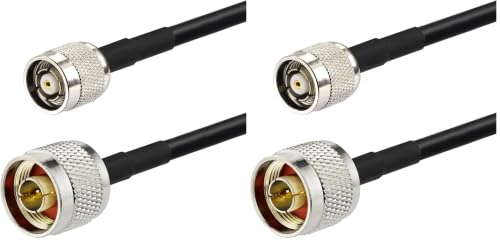 Eightwood N Male to RP-TNC Male Antenna Adapter RG58 Cable 3 Feet for Trimble TSC3 Antenna Wireless WiFi Router (Pack of 2) - size: 3 feet (Pack of 2)