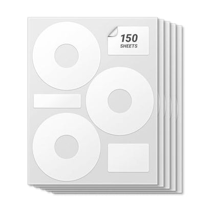 CD/DVD Case Labels, Matte, 150 Sheets, 450 Count - size: 4-23/39" (3)