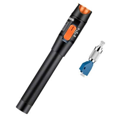 Visual Fault Locator,10-20KM Fiber Optic Cable Tester Meter, VFL Red Light Pen Light Source Testers(Black) - style: 10-20KM VFL