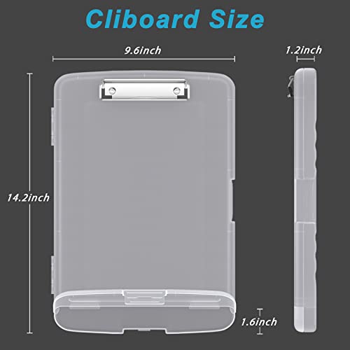 Rimilak Clipboard Storage, 8.5 x 11 High Capacity Clip Board, Translucen - color: Translucen