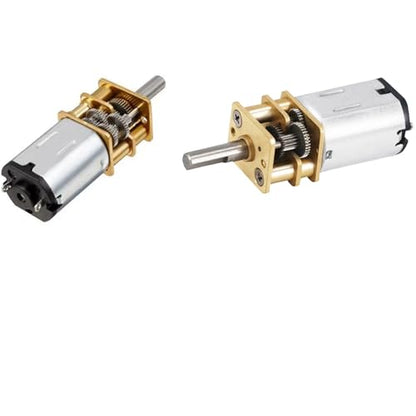 12V 60RPM Micro DC Gear Motor with All-Metal Gear Box Motor GA12-N20 3mm Shaft High Torque Gear Motor, Suitable for Robot Models, Reinforced Concrete Cars, DIY RC Toys - (2 pcs)