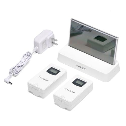 Raddy DT6 Wireless Weather Station, Atomic Clock Color Display
