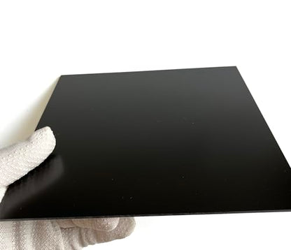 G10 Fiberglass Garolite 3D Printer Build Surface Plate Semi-Flexible Sheet 200mm/8(Black Color) - size: 200X200X2.0MM