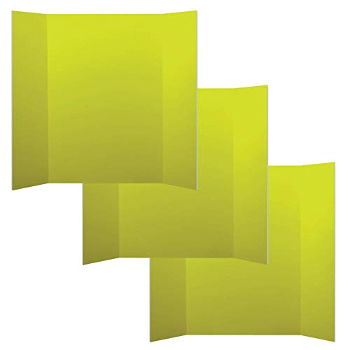 Flipside Products 36” x 48” Foam Project Boards for Presentations, Science Fair, School Projects, Event Displays and Trifold Picture Board - Yellow 3/16'' Thick - 3 Pack - color: Yellow, style: 3 Pack
