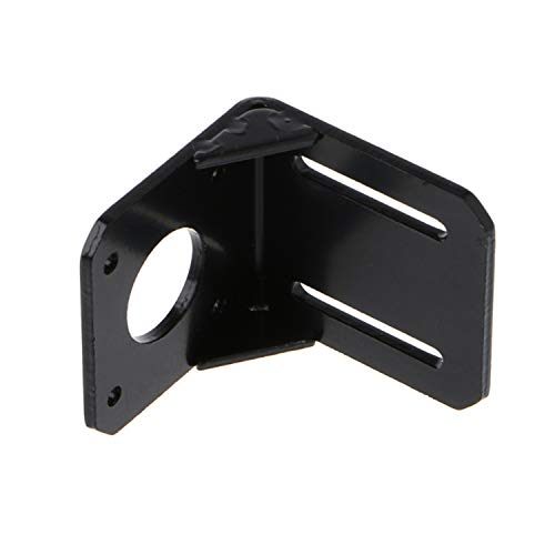 Black 42mm NEMA17 Stepper Motor Mounting Bracket with Screws, Alloy Steel L-Shape Fixed Seat, Stepper Motor Holder - size: 42 mm