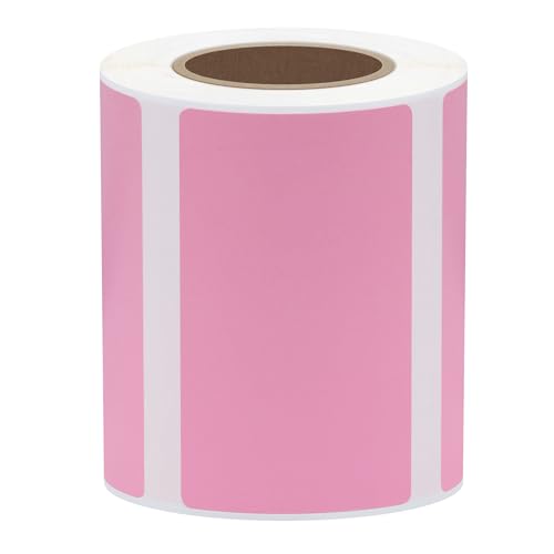 Hybsk Portable Printer Label Paper Multi-Purpose Tear Resistant Direct Thermal Labels Self-Adhesive Stickers Compatible with P50 Label Maker (Pink, 4 Rolls) - color: Pink, size: 4 Rolls