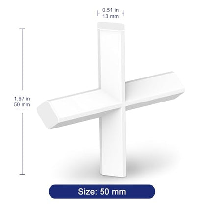 Labasics 3-Pack Cross Shape Magnetic Stir Bar Set, 50 mm PTFE-Coated White Stirring Bars for Laboratory Mixers - size: 50 mm