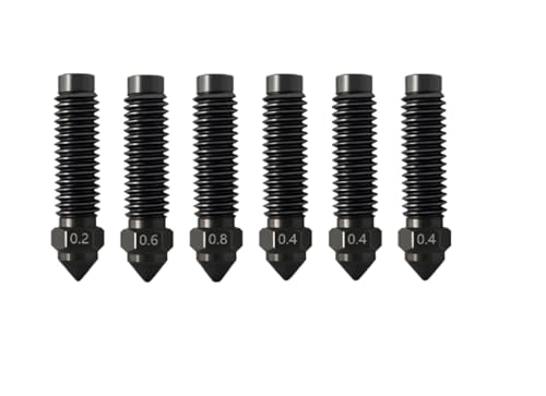 6PK Hardened Stainless Steel Nozzles Kit for Elegoo Centauri Carbon - color: For Centauri Carbon