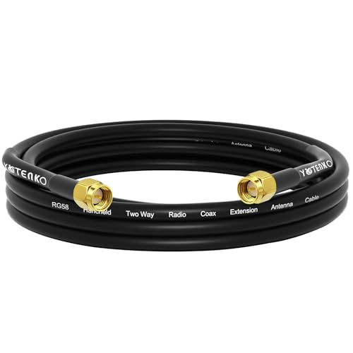 10FT SMA Male to Male RG58 Coaxial Cable Antenna Extension 50 Ohm - size: 10FT