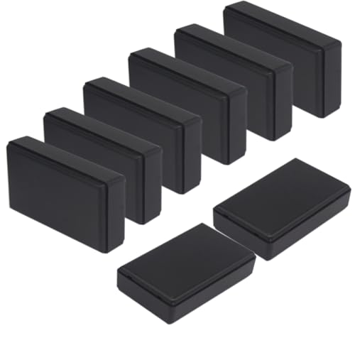 Zulkit 8Pcs Project Boxes ABS Plastic Electrical Project Case Power Junction Box Black 2.76 x 1.65 x 0.71 inch (70x42x18 mm) - color: 8 PCS, size: 2.76" x 1.65" x 0.71"