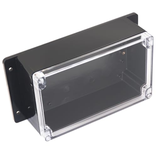 Junction Box IP65 Waterproof ABS Plastic Electrical Project Case Power Junction Boxes, Clear Cover Project Box with Fixed Ear 7.87 x4.72 x2.95 inch (200x120x75 mm) - color: Clear, size: 7.87"x4.72"x2.95"