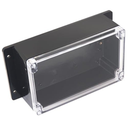 Junction Box IP65 Waterproof ABS Plastic Electrical Project Case Power Junction Boxes, Clear Cover Project Box with Fixed Ear 7.87 x4.72 x2.95 inch (200x120x75 mm) - color: Clear, size: 7.87"x4.72"x2.95"