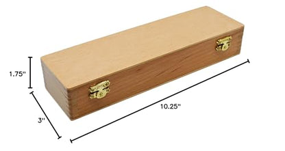 Wooden Slide Box for Size 45mm x 30mm Slides, Holds 50 Slides, Double Clasp Lid - Eisco Labs