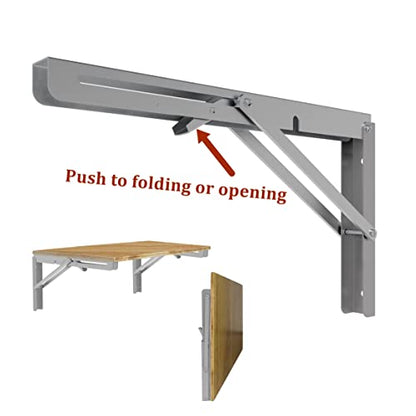 MySit 16" Folding Shelf Brackets 4 PCS, Max Load 550lb - size: 16 Inch